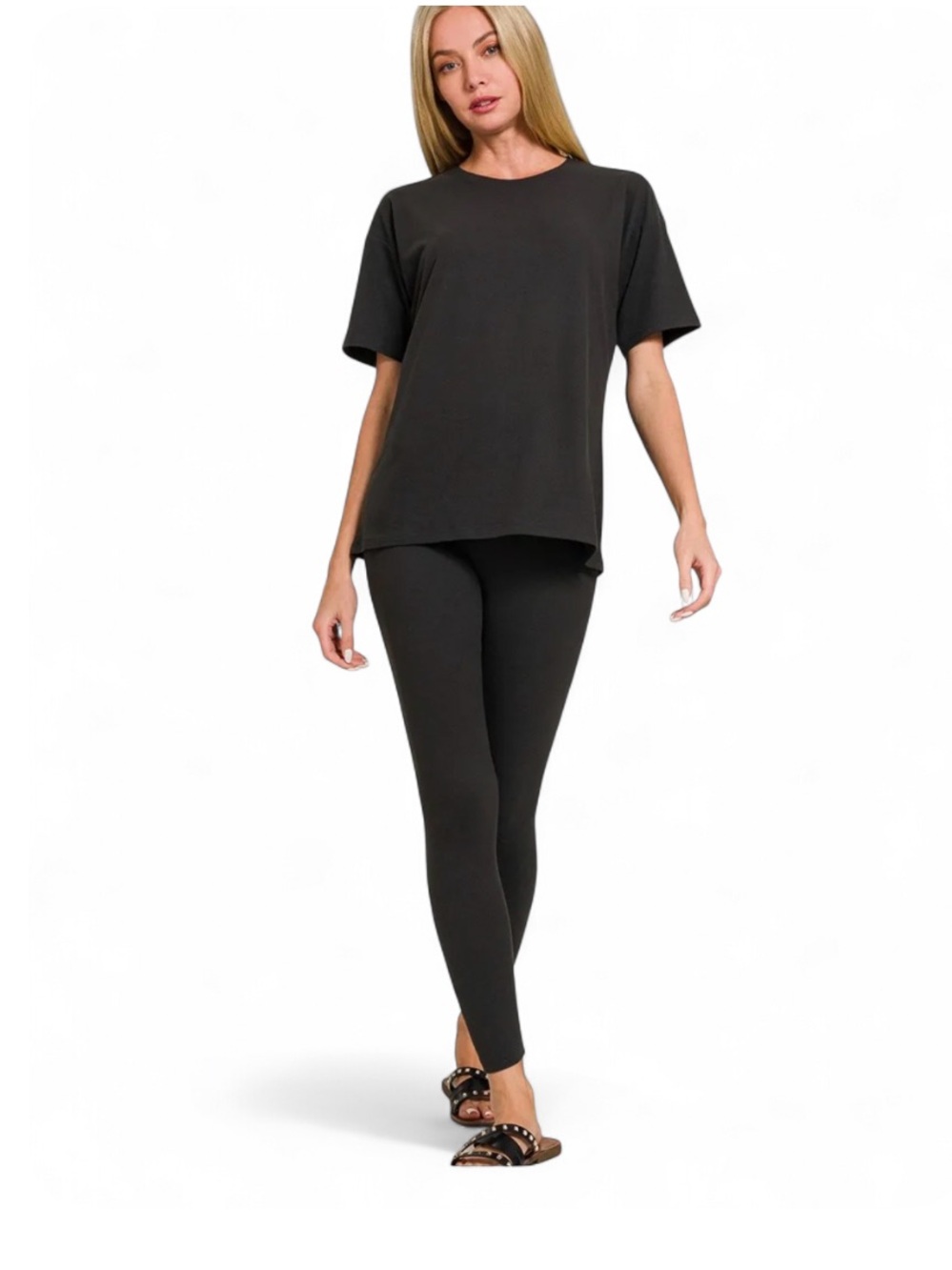 Zenana ✨Everyday Black Leggings set - Women's Comfort Fit small